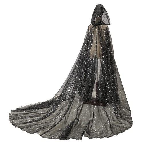 Wedding tulle hooded cape elf - cape,
